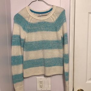Aeropostale stripe blue and white sweater